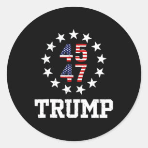 Pegatina Redonda Funny Qr presidente Trump inauguración de código d