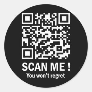 Pegatina Redonda Funny Qr Scan Me President Trump 4547 Trump Dancin