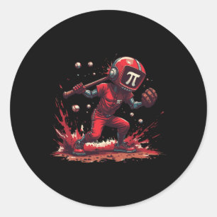 Pegatina Redonda Funny Robotic Sell Player