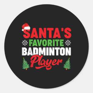 Pegatina Redonda Funny Santas Navidades del jugador favorito de Bad