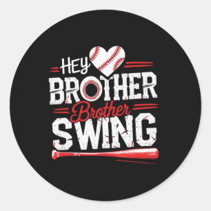 Pegatina Redonda Funny Sell Hey Brother Swing