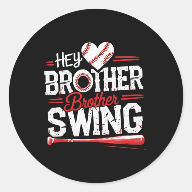 Pegatina Redonda Funny Sell Hey Brother Swing (Anverso)