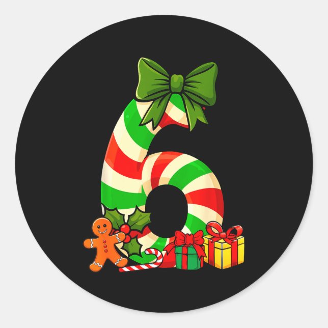 Pegatina Redonda Funny Six Seven 6 7 Meme Couple Christmas For Men  (Anverso)