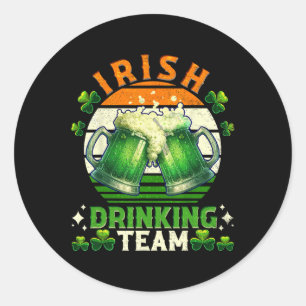 Pegatina Redonda Funny St Patricks Day Irish Beer Team Ire