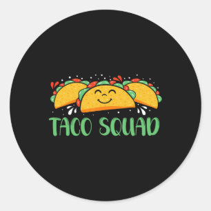 Pegatina Redonda Funny Taco Squad Cinco De Mayo Hombres Y Mujeres