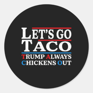 Pegatina Redonda Funny Taco Vintage