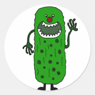 Pegatina Redonda Funny Tickle Monster Personalizado