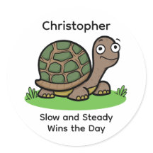 Funny Tortoise Nombre Personalizado Lento Y Consta
