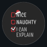 Pegatina Redonda Funny traviesa Navidades de Niza Familia Pajama Ho<br><div class="desc">Navidades graciosos y bonitos familia Pajama Hombres Mujeres Niños 6</div>