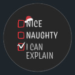 Pegatina Redonda Funny traviesa Navidades de Niza Familia Pajama Ho<br><div class="desc">Navidades graciosos y bonitos familia Pajama Hombres Mujeres Niños 6</div>