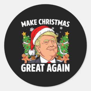 Pegatina Redonda Funny Trump 2024 vuelve a hacer grandes a los Navi