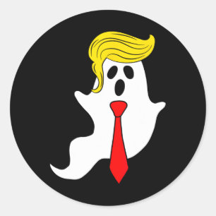 Pegatina Redonda Funny Trump fantasma Trump Halloween Halloween Don