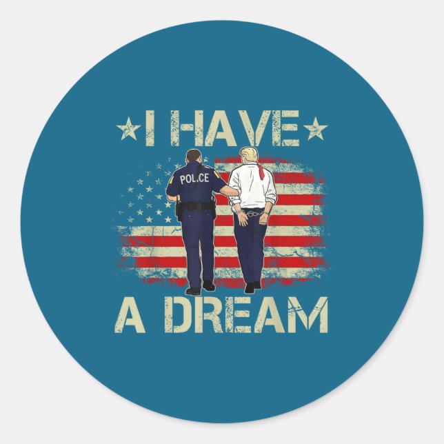 Pegatina Redonda Funny Trump Lice Saying Humor Quote  (Anverso)