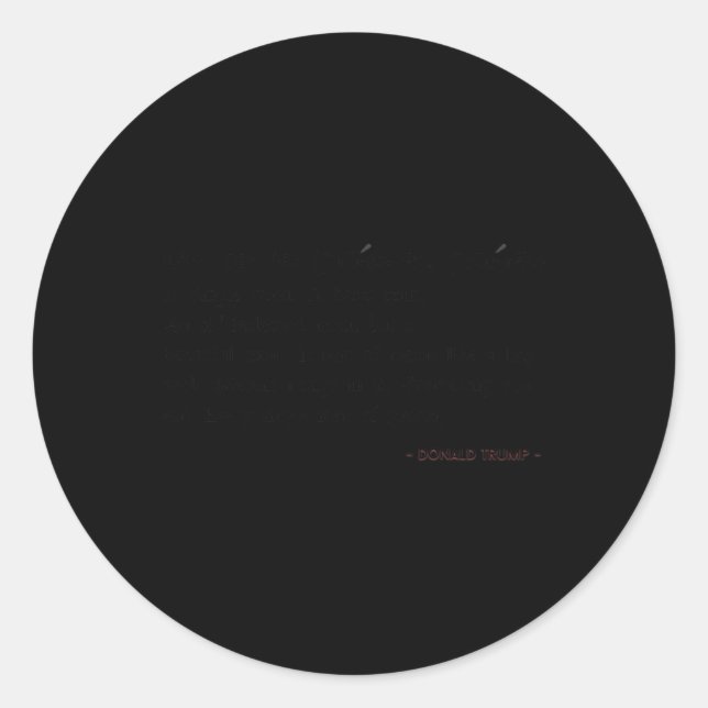 Pegatina Redonda Funny Trump Quotes Groceries Definition  (Anverso)