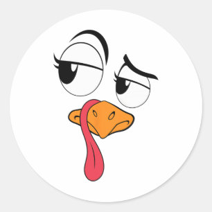 Pegatina Redonda Funny Turkey Guay Turquía Thankding Costume Men
