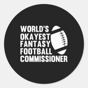 Pegatina Redonda Funny World's Okayest Fantasy Football Commissione