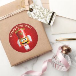 Pegatina Redonda Funny Xmas Nutcracker
