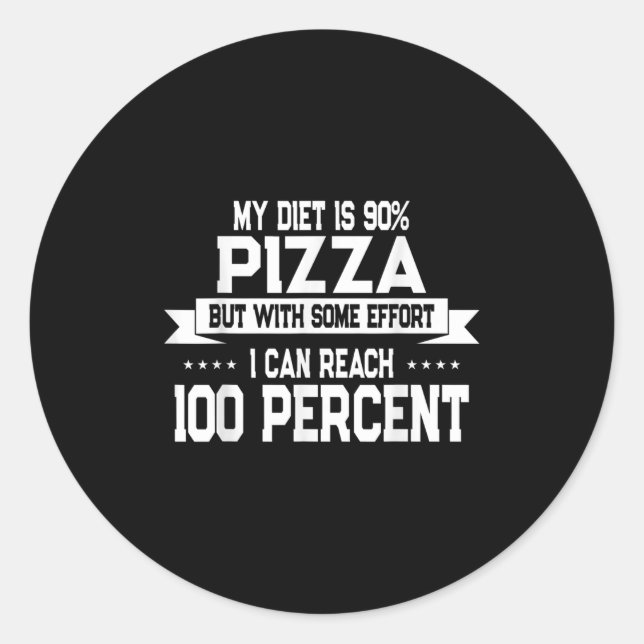 Pegatina Redonda Funny Zza Lover New Years Resolution Quote  (Anverso)