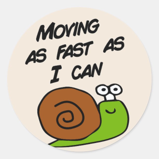 Pegatina Redonda Funy parachoque Lenta Conductor Estudiantil (Anverso)