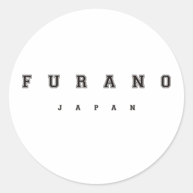 Pegatina Redonda Furano Japón (Anverso)