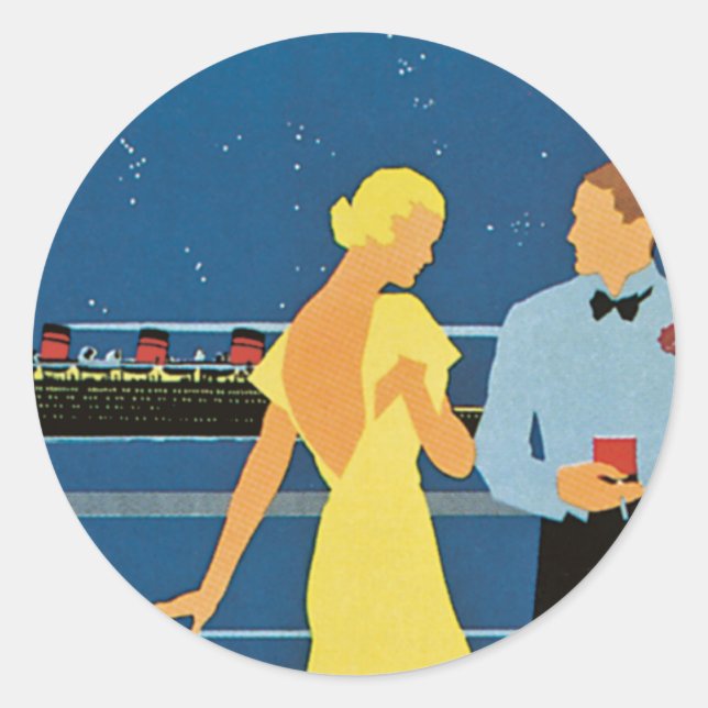 Pegatina Redonda Furness ~ Reina de las Bermudas (Anverso)