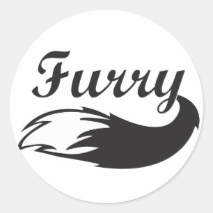 Pegatina Redonda Furry Fandom