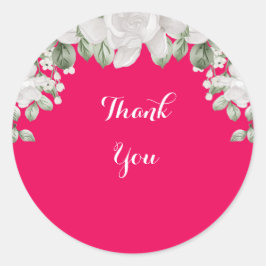 Pegatina Redonda fushia rosa