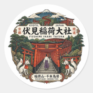 PEGATINA REDONDA FUSHIMI INARI TAISHA