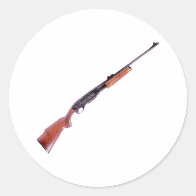 Pegatina Redonda Fusil rifle (Anverso)