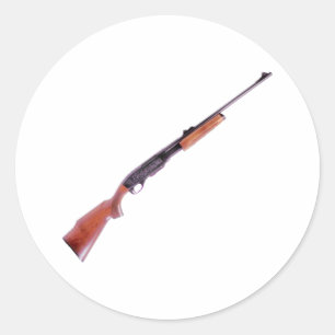 Pegatina Redonda Fusil rifle
