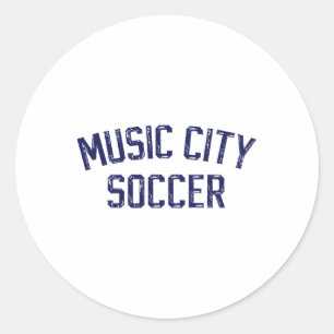 Pegatina Redonda Fútbol Antiguo Nashville Ciudad de la Música Fútbo