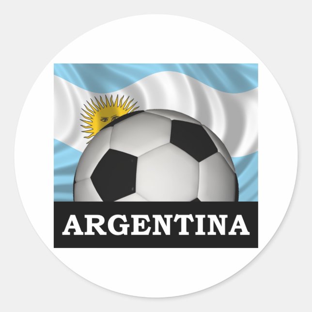 Pegatina Redonda Fútbol Argentina (Anverso)