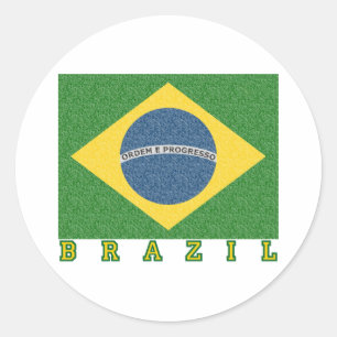Pegatina Redonda Fútbol brasileño 2010