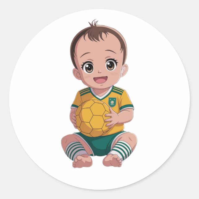 Pegatina Redonda Fútbol de amor (Anverso)