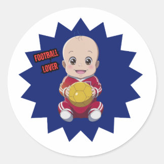 Pegatina Redonda Fútbol de amor
