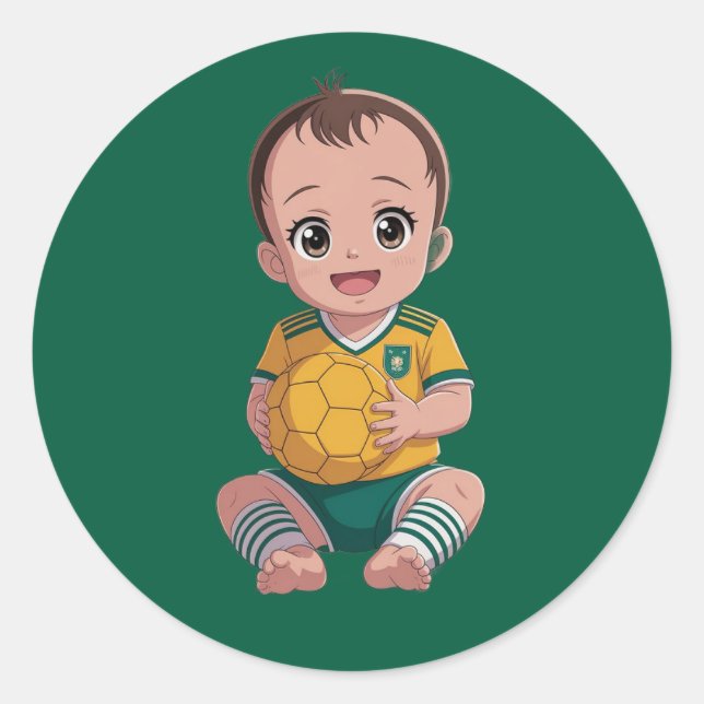 Pegatina Redonda Fútbol de amor (Anverso)