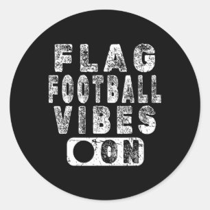 Pegatina Redonda Fútbol De Bandera Activado - Jugadores Y Hinchas D