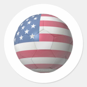 Pegatina Redonda Fútbol de Estados Unidos