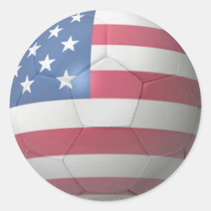 Pegatina Redonda Fútbol de Estados Unidos