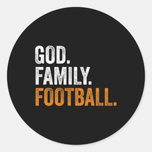 Pegatina Redonda Fútbol de familia de Dios