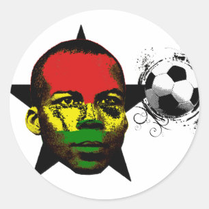 Pegatina Redonda Fútbol de Ghana