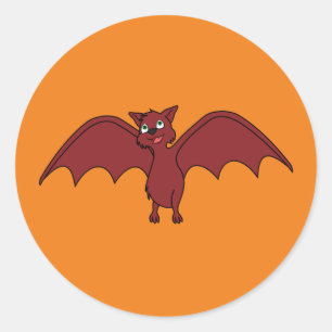 Pegatina Redonda Fútbol de Halloween en rojo con vampiros