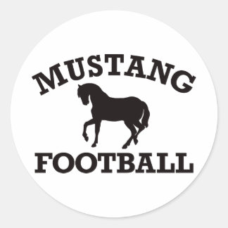 Pegatina Redonda Fútbol de Mustang