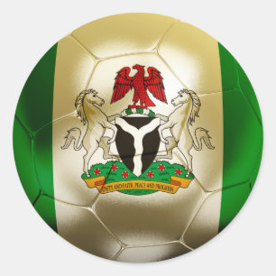 Pegatina Redonda Fútbol de Nigeria