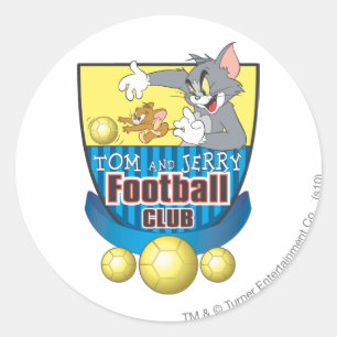 Pegatina Redonda Fútbol de Tom y Jerry (fútbol) 5