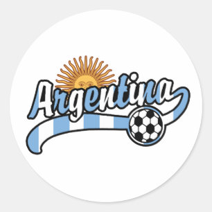 Pegatina Redonda Fútbol en Argentina