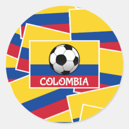Pegatina Redonda Fútbol en Colombia