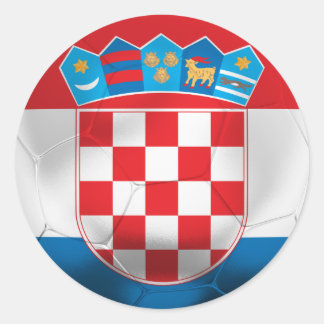 Pegatina Redonda Fútbol en Croacia
