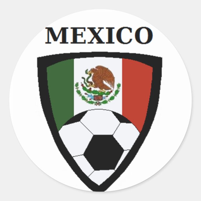 Pegatina Redonda Fútbol en México (Anverso)