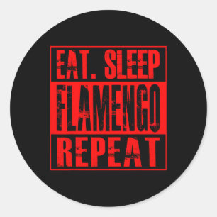 Pegatina Redonda Fútbol Flamengo - Camiseta Come Duerme Flamengo Re